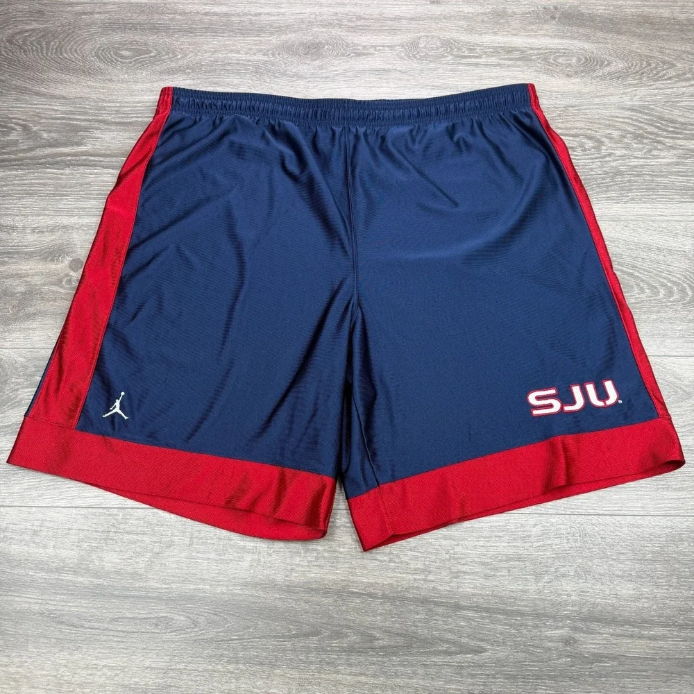 Saint Josephs University Shorts Mens XL Blue Dazzle Baggy Basketball Jordan VTG